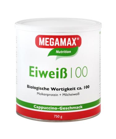 Megamax protein cappuccino 750 g |Molken protein + milk protein for muscle building diaet |2K protein ideal for baking |High quality low carb protein shake |Aspartam -free protein with amino acids