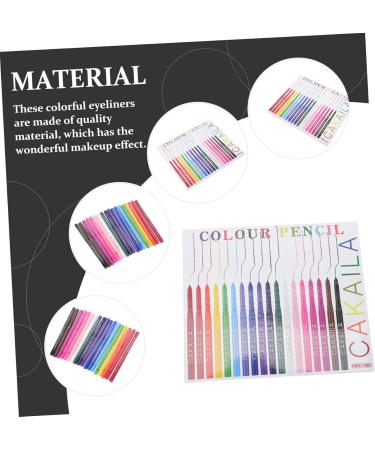 DRESSOOS 18pcs Eyeliner Glitter Liner for Eyes Cosmetics Eye Line Pencils Makeup Kit for Women Abs - Buy Online on GoSupps.com