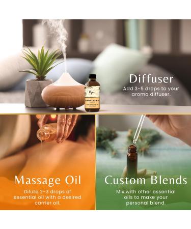 Premium Orange Essential Oil for Diffuser & Aromatherapy - Natural Undiluted 4 Fl Oz - Ideal for Skin Cleaning DIY Soap & Candle Making - Buy Online on GoSupps.com