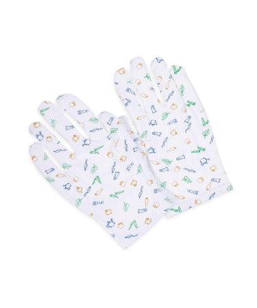 Earth Therapeutics Moisturizing Hand Gloves w/Garden Prints - (1 Pair) Multicoloured - Buy Online on GoSupps.com