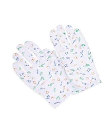 Earth Therapeutics Moisturizing Hand Gloves w/Garden Prints - (1 Pair) Multicoloured