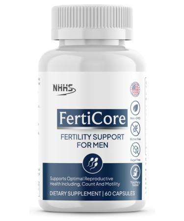 NHHS FertiCore Men s Fertility & Reproductive Wellness Supplement Supports Sperm Health Motility & Vitality with Vitamins Minerals Amino Acids & Antioxidants Made in USA 60 Capsules
