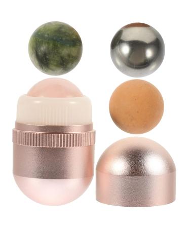 Balacoo 2 Sets Volcanic Stone Ball Beauty Massage Roller | Jade Face Massager & Eye Roller for Tightening & Relaxation - International Shipping Available - Buy Online on GoSupps.com