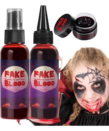 Halloween Prank Props Fake Blood Set Halloween Fake Blood Makeup Washable Halloween Fake Blood Halloween Fake Blood Spray Fake Blood Coagulated Gel Halloween Stage Blood Makeup Cosplay Fake - Buy Online on GoSupps.com