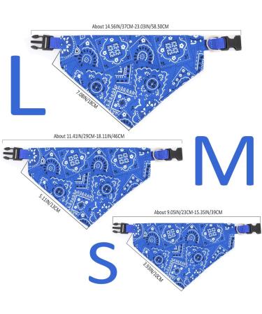 Adjustable Dog Bandana Headscarves | Pet Neckerchief for Small Dogs & Cats - Blue S - Buy Online on GoSupps.com