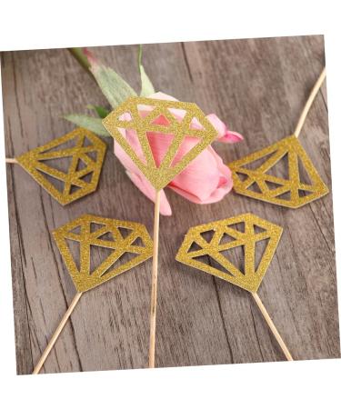 ibasenice 300 Pcs Wedding Decorations for Ceremony Wedding D cor Wedding Topper Gold Diamond Topper Birthday Diamond Dessert Topper Wedding Ceremony Decorations Gold Decor Cake Paper Cup Goldenx3pcs mediumx3pcs - Buy Online on GoSupps.com
