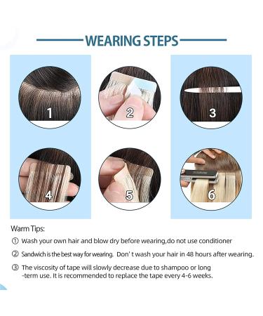 Neitsi 12 Inch Black Tape In Human Hair Extensions - 20 Pcs Seamless Invisible Straight Hair Extensions - Buy Online on GoSupps.com