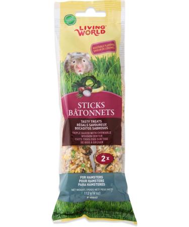 Living World Dwarf Hamster Cage - Pad + Living World Hamster Veggie Treat Sticks - Buy Online on GoSupps.com