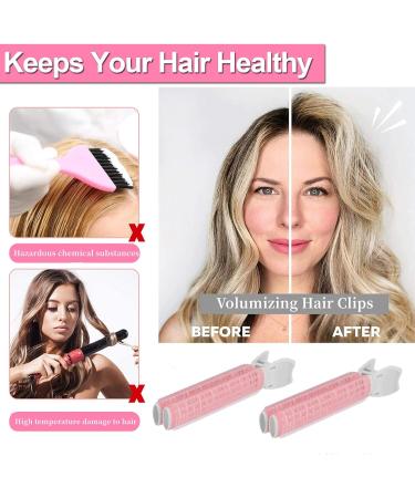 Volumizing Hair Clips Hair Fluffy Artifact Non Marking Curly Hair Clip Styling Bangs Clip Hair Root Fluffy Clip Top Curly Hair Clip Bang Styling Hair Clip Headwear(2PCS Pink) - Buy Online on GoSupps.com
