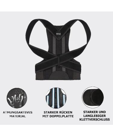 FEVAN Premium Posture Correction for Men & Women | Adjustable Breathable Back Support | Relieves Neck & Back Pain - Large - Buy Online on GoSupps.com