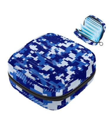 Women bands storage bag menstrual cup pocket girl travel big capacity make-up women bandage organizer camo blue military color 9