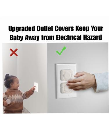 45-Pack Outlet Covers Baby Proofing Socket Protectors with Improved Double Structure Design&Handle Safety Plug Covers for Electrical Outlets to Prevent Toddlers Child Pets from Electrical Hazard white 45pcs - Buy Online on GoSupps.com
