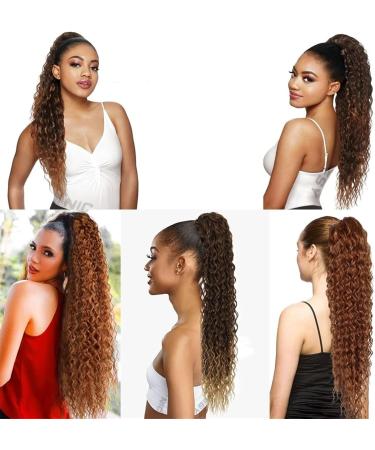 Ponytail Extensions Long Wave Curly Drawstring Ponytail Extension for Black Women 26 Inch Synthetic Drawstring Ponytail Clip in Afro Curly Fake Hair Ponytail for Women (Color : 1B Size : 26inches) 26inches 1B - Buy Online on GoSupps.com