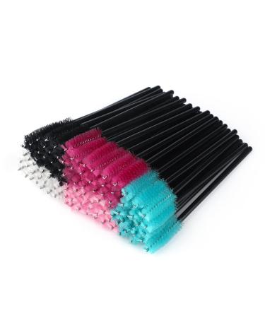 G2PLUS 100 PCS Eyelash Brushes Spoolies- Multi-Colored Eyebrow Spoolie Brushes - Disposable Mascara Wands - Eyelash Extension Brushes for Extensions 100 Multi-Colored