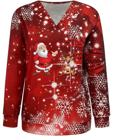 Shop Women's Christmas Sweater - Rudolph Reindeer & Santa Claus Hooded Cashmere Sweatshirt - Perfect Holiday Apparel - Buy Online on GoSupps.com