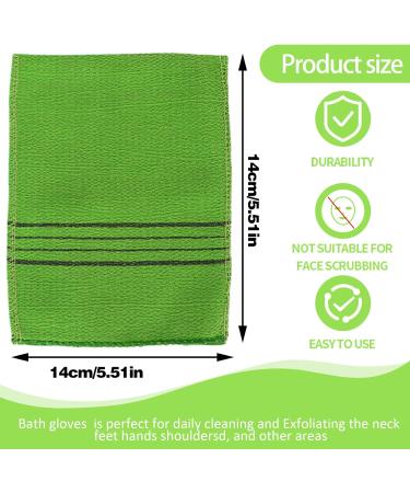 Buy Wllhyf Korean Peeling Gloves - 6 Large Pieces for Deep Exfoliation & Skin Cell Removal - Perfect Rose Green Bath Wash - Buy Online on GoSupps.com