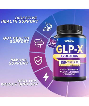 SXNWSN GLP-X Supplement Plant-Powered Metabolic Support Garcinia Cactus Fruit & Probiotics - Carb Management & Digestive Wellness for Men & Women | 150 Capsules - Buy Online on GoSupps.com