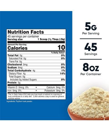 Nutricost Psyllium Whole Husk Powder 8oz - Gluten Free & Non-GMO - Buy Online on GoSupps.com