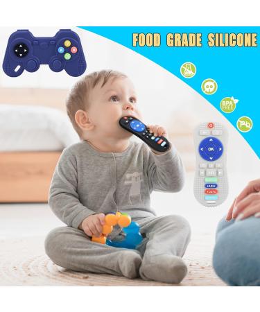 2-Pack Silicone Baby Teething Toys | Pressable Remote Control Shape | Boys Girls Chew Toys | Relief for 3+ Months - Buy Online on GoSupps.com