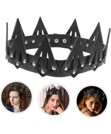 LIFKOME Tiara Crown Halloween Decor Party Photo Prop Party Cosplay Props Pu One Size Black - Buy Online on GoSupps.com