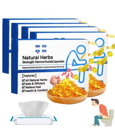 YiphLerx Heca Natural Herbal Strength Hemorrhoid Capsules 7pc/Box Hemorrhoid Suppository (5 Box)