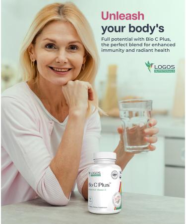 logos nutritionals Bio C Plus Vitamin C 1000 mg - High Potency Vitamin C Supplements with Ascorbic Acid & Rose HIPS Supports Healthy Immune System & Antioxidant Protection Vegan - 100 Tablets - Buy Online on GoSupps.com