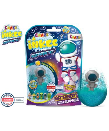 INKEE SURPRISE Bath Bombs - Pack of 3 Children's Bath Bombs with Fragrance & Space Toy Figures | Fun Bath Time Experience - Buy Online on GoSupps.com