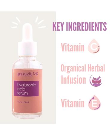 Buy Genovie MD Hyaluronic Acid Plumping Serum - Anti-Aging Hydrating Fragrance-Free Facial Serum for Youthful Skin - 1 fl oz - Buy Online on GoSupps.com