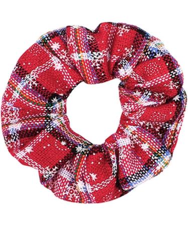 EGURS 10-Piece Christmas Hair Clips & Scrunchies - Red Checked Snowflake Elastic Hair Bands for Women & Girls - Buy Online on GoSupps.com