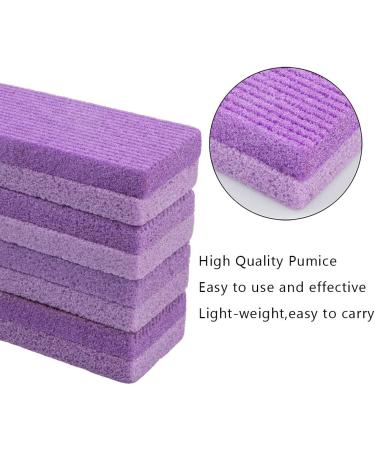 Yucool 4-Pack Foot Pumice Stone & Exfoliator Set | Callus Remover Scrubber with Stainless Steel Riper & Nail Files - Perfect Pedicure Essentials - Buy Online on GoSupps.com