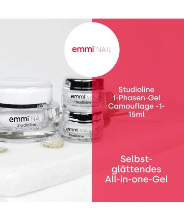 Buy Emmi Nail Studioline 1-Phase Gel Camouflage - 1 i LED UV All-in-One Gel | Primer Structure & Sealing | 15ml - Middle Viscosity Self-Smooth | International Shipping Available - Buy Online on GoSupps.com