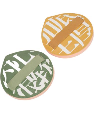 Powder Puff Ultra Soft Wet Dry Thickening Powder Pads for Cosmetics (Green Yellow) - Buy Online on GoSupps.com