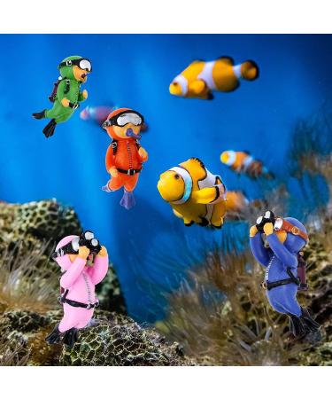 Taicols 4-Piece Floating Aquarium Decoration | Fish Tank Ornaments & Accessories | Unique Divers Ornament for Stunning Aquariums - Buy Online on GoSupps.com