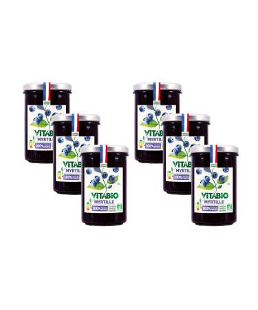 VITABIO - Confiture de Myrtille 100% issue de fruits - BIO - Lot de 6-6x275g