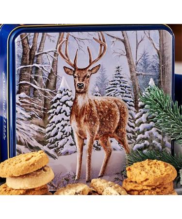 Grandma Wild's Festive Highland Stag Deer in Snowy Wood Embossed Christmas Tin 160g - Buy Online on GoSupps.com