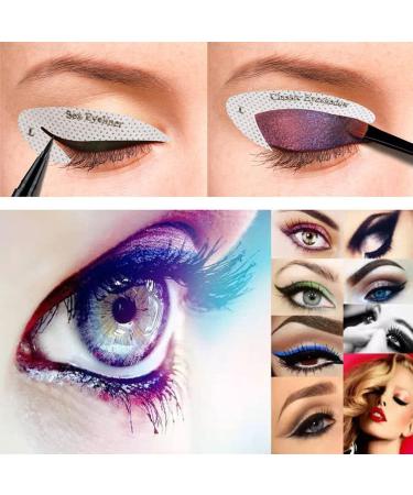 64 Pcs Cat Eyeliner Eyeshadow Stencil Stickers Eyeliner Stencils Stickers Eyeliner Stencil Cards Eyeliner Template Sticker for Smokey Eyes or Winged Eyeliner Quick Cat Eye Makeup Tool for Beginners - Buy Online on GoSupps.com
