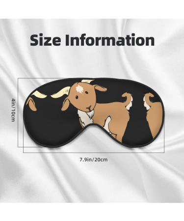 Brown Goat Print Unisex Sleep Eye Mask | Soft Comfort Eye Shade for Travel Yoga & Shift Work - Buy Online on GoSupps.com