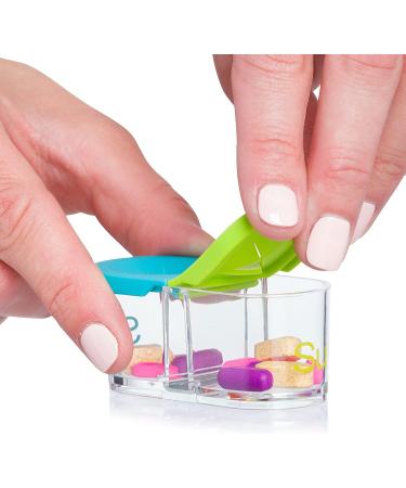 Sagely Smart XL Weekly Pill Organizer - AM/PM Twice a Day Pill Box with Free Reminder App - 7 Day Travel Containers - Blue/Green - Buy Online on GoSupps.com