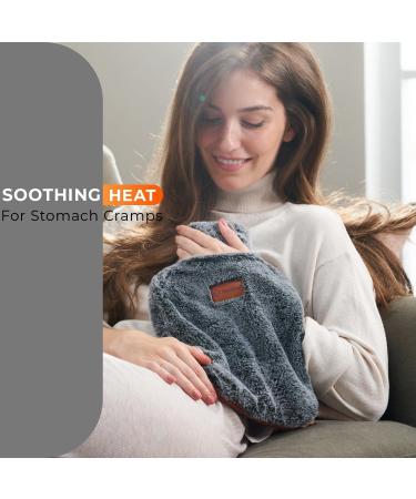 Hot Water Bottle with Cover UK - 2L Hot Water Bag for Pain Relief and Heat Control - Buy Online on GoSupps.com