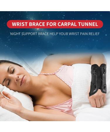 CHTEJA Adjustable Knob Wrist Brace - Carpal Tunnel Night Support Metal Splint - Pain Relief for Injuries & Sprains (Left Hand) - 2023 Upgrade - Buy Online on GoSupps.com