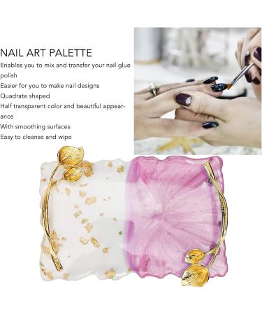  Bamjour Nail Polish Palette Mixed Color Palette for Nail Art Non-Slip Nail Polish Gel Color Display Board Mixing Plate (PINK) - Buy Online on GoSupps.com