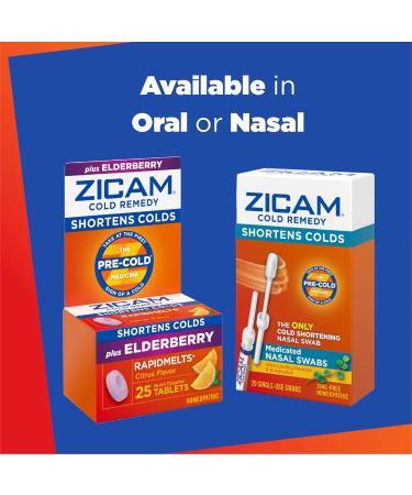Zicam Cold Remedy Zinc Rapidmelts Lemon-Lime with Echinacea 25 Count - Fast Relief for Colds | Pack of 1 - Buy Online on GoSupps.com