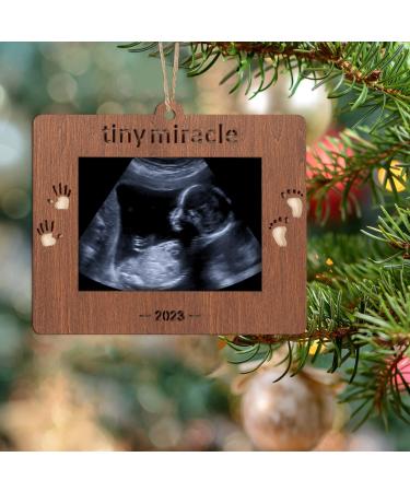 Creawoo 2023 Tiny Miracle Sonogram Picture Frame - Baby's First Christmas Gift for Expecting Parents and Grandparents - Buy Online on GoSupps.com