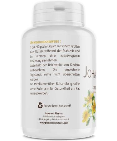 Organic St. John's Wort 250 mg - 200 Vegetable Capsules - Natural Stress Relief & Mood Support - Worldwide Shipping - Buy Online on GoSupps.com