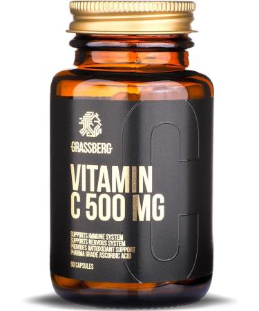 SIA GRASSBERG Grassberg Vitamin C 500mg 60 Capsules Ongearomatiseerd 60 capsules