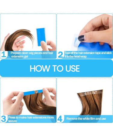 240 Blue Hair Extension Tape Tabs Adhesive Replacement for Human Hair Extensions Perfect for Tape-In Extensions - Buy Online on GoSupps.com