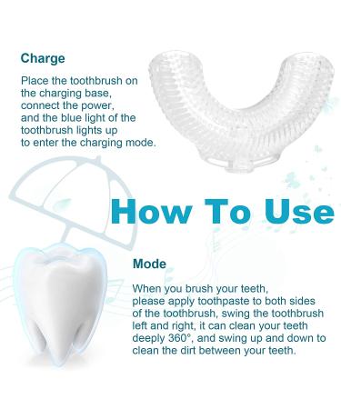 Sunartec Kids Musical Electric Toothbrush | U-Shaped 360 Automatic Toothbrush for Kids 2-10 Years | Rechargeable, 3 Modes, 2 Replacement Bristles | Toddlers Teeth Whitening | Blue - Buy Online on GoSupps.com