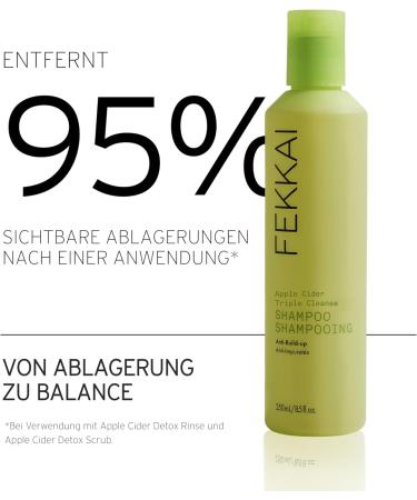 FEKKAI Apple Cider Detox SHAMPOO Deep cleansing for hair and scalp sulfatefree detox shampoo for all hair types 60 ml - Buy Online on GoSupps.com