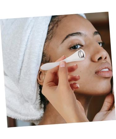 Massage Ice Roller Eye Cream Spoon - Beauty Tool & Eye Massager | Refreshing Eye Cream Applicator & Scoop - 10.5x2.8x1.5CM White - Buy Online on GoSupps.com