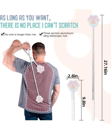 Nurender Cat Paw Back Scratcher - Extendable Metal Telescopic, 27 Long Handle for Itch Relief - Gift for Men and Women (Colorful) - Buy Online on GoSupps.com